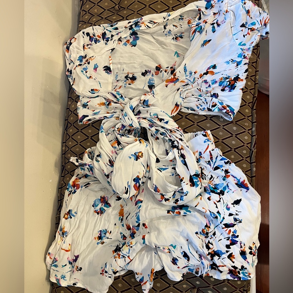 Olivaceous Tie Crop top and matching high waist short